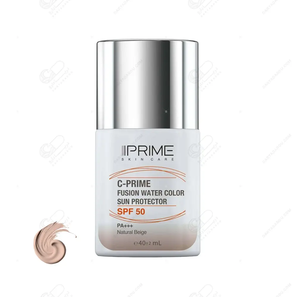 پرایم ضدآفتاب فلوئید SPF50 حاوی ویتامین ث بژ طبیعی