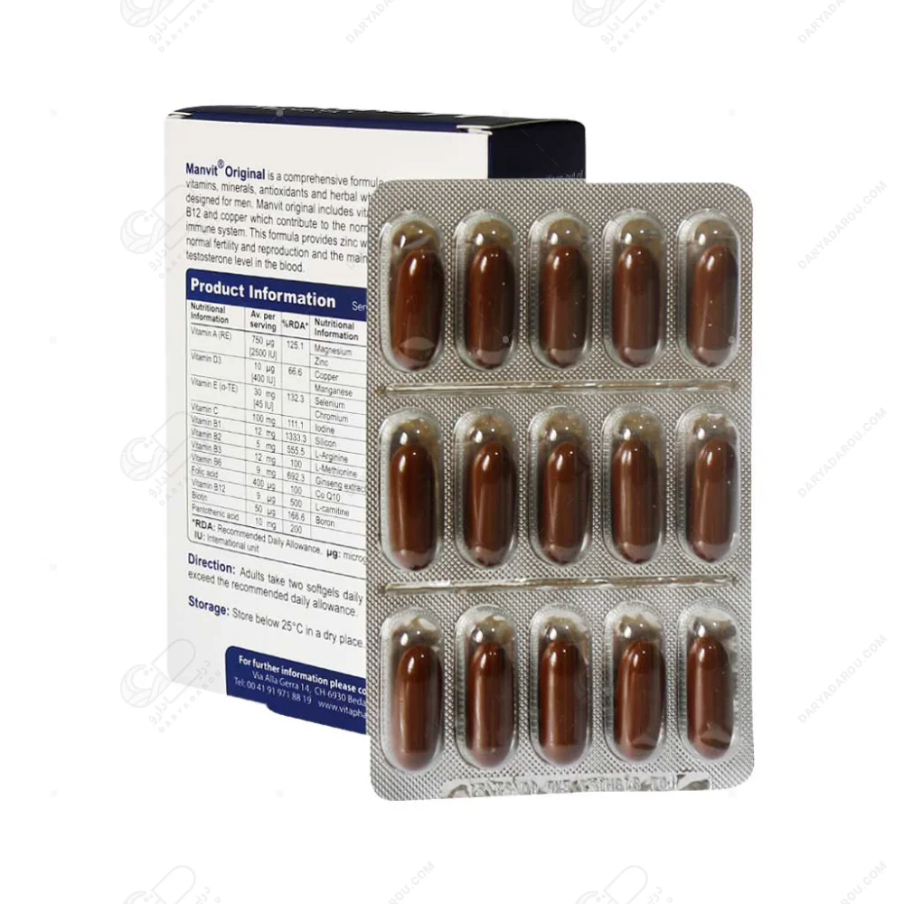 کپسول ژلاتینی منویت اورجینال مولتی ویتامین آقایان ویواتیون-30عددی - تصویر 3