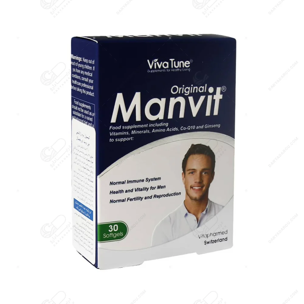 کپسول ژلاتینی منویت اورجینال مولتی ویتامین آقایان ویواتیون-30عددی