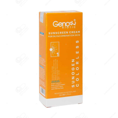 ژنو کرم ضدآفتاب مناسب پوست چرب و مختلط بژ تیره SPF50